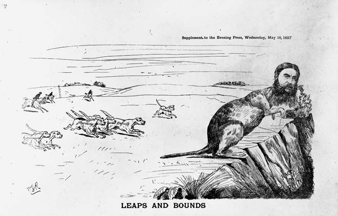 Julius Vogel as a kangaroo