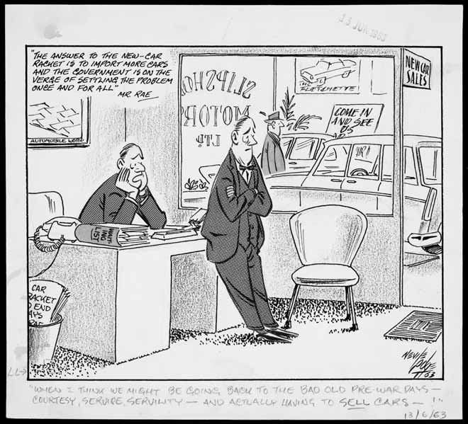 Selling cars, 1963