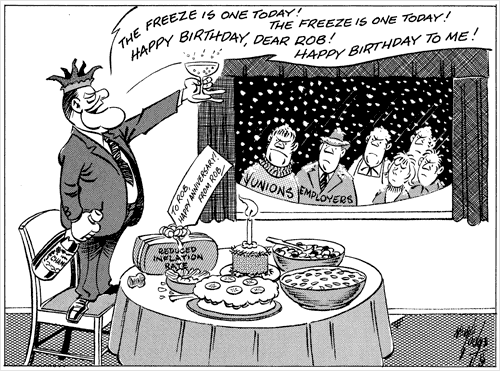 The wage and price freeze, 1982–1984