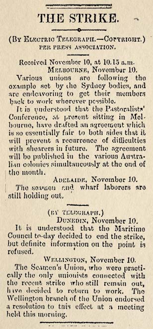 The end of the 1890 strike