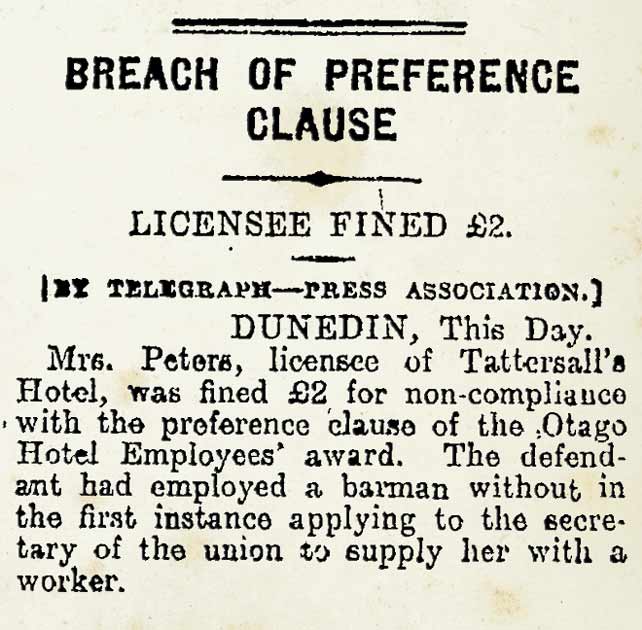 Breaching a preference clause