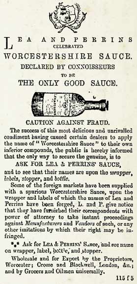 Lea and Perrins Worcestershire sauce