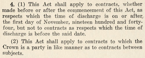 Frustrated Contracts Act 1944