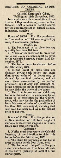 Bonuses for iron and steel