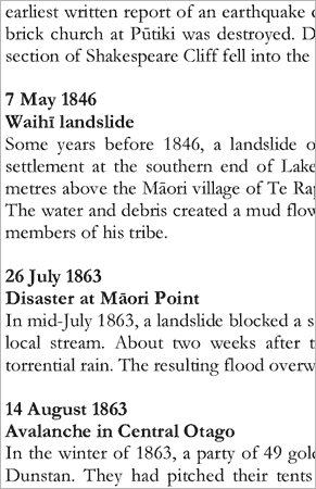 List of landslide fatalities