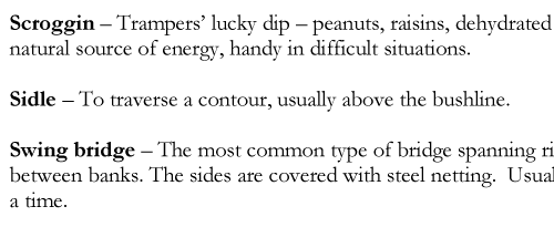 Tramping words