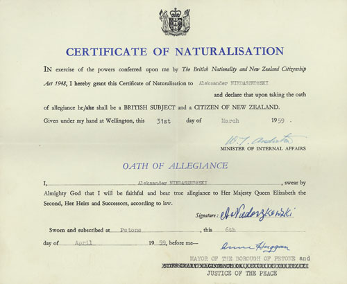 Naturalisation as a New Zealander 