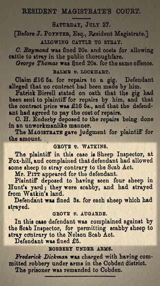 Breach of Scab Ordinance 1849
