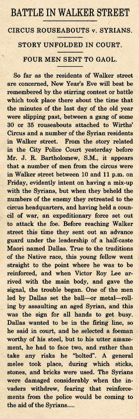 Attack in Walker Street
