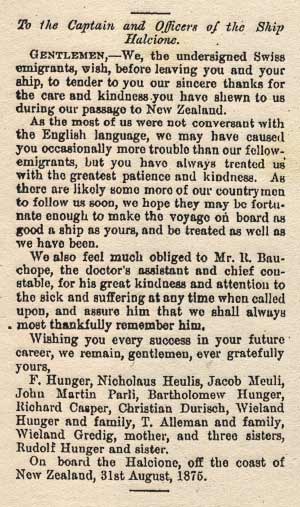 Kindness on the voyage out