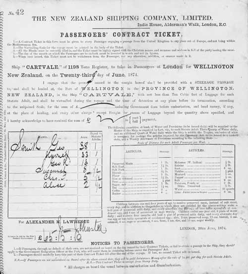 Steerage to Wellington