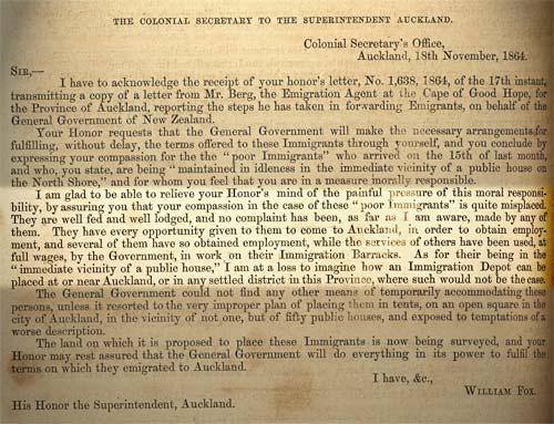 A letter of reply, 1864 