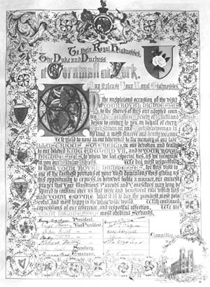 Yorkshire Society of Auckland illuminated address