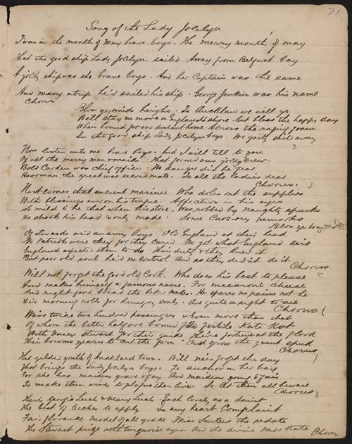 ‘Song of the Lady Jocelyn’ 