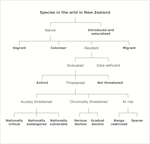 Threatened species categories