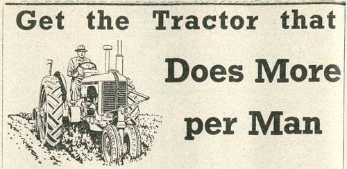 Tractor advertisement