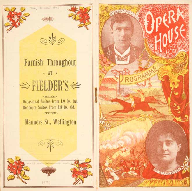 Mr and Mrs Bland Holt at the Opera House, Wellington, 1897