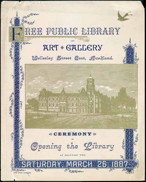 Opening of Auckland Public Library and Art Gallery, 1887