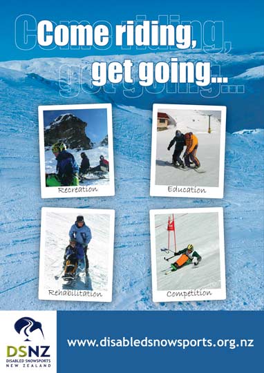 Disabled skiers
