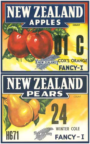 Apple and pear labels 