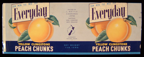 Wattie’s peaches label 