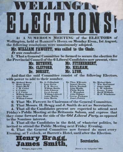 Election poster, 1853