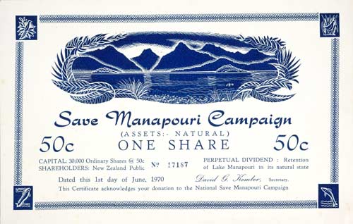 ‘Save Manapōuri’ 