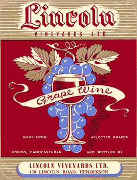 Early west Auckland wine labels 