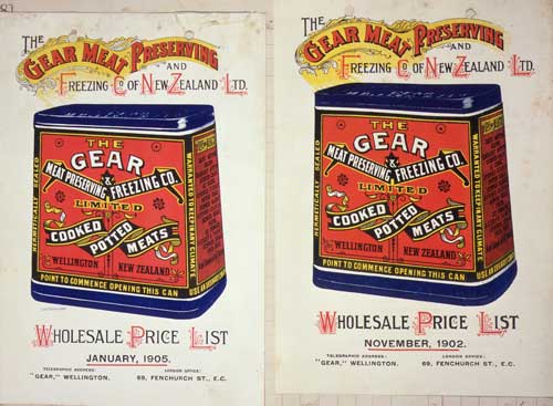 Gear Meat price list, 1905