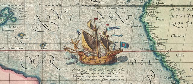 16th-century map of the Pacific