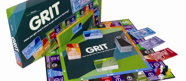 Grit board game to teach children farming terminology and practices