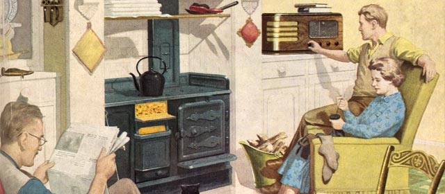 Listening to the radio at home