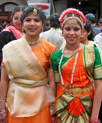 Children dressed in traditional Indian dance costume