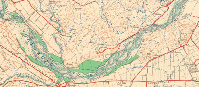 First topographical map of Hawke’s Bay, 1939