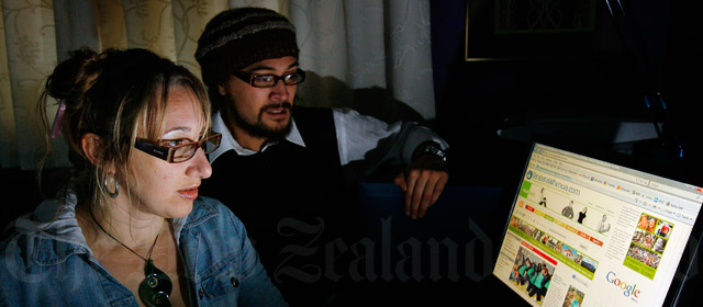 Creators of Māori Google check a website