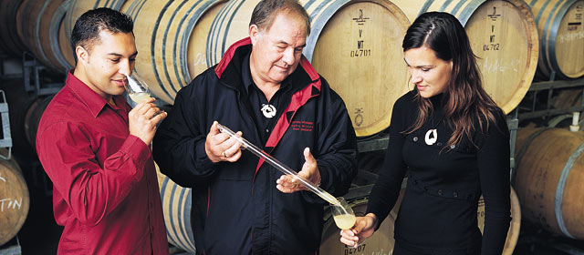 Wine tasting at Tohu vineyard