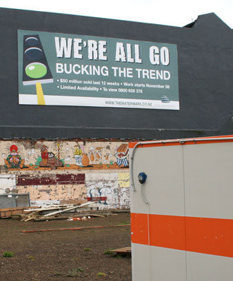 Site of apartment development in Wellington