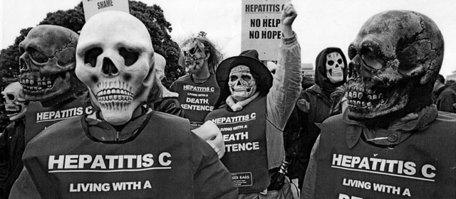People campaigning about hepatitis C
