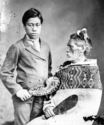 Rewi Maniapoto and whāngai son, 1879