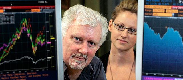 Philip Combes and Briar Ferguson of the Debt Management Office, 2011