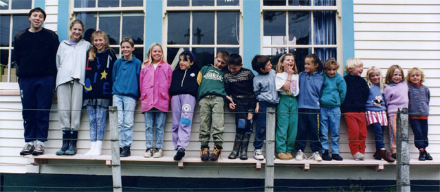 The students of Tuturumuri School, Wairarapa