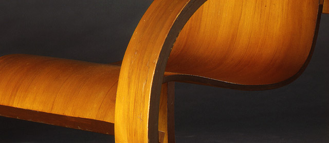Pressed-plywood chair designed by Garth Chester, 1947