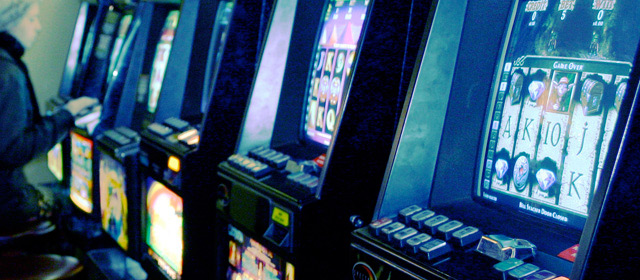 Electronic gaming machines, or pokies, in a pub