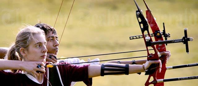 Schools archery competition, Auckland, 2005