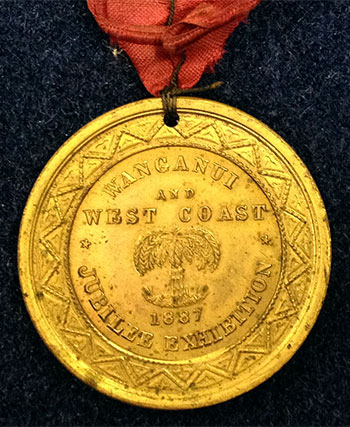 Wanganui and West Coast Jubilee Exhibition medal, 1887