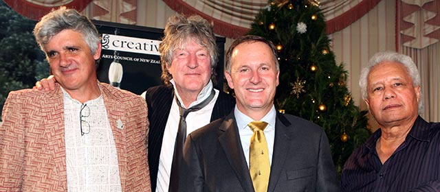 The winners of the 2012 Prime Ministers Awards Literary Achievement with Prime Minister John Key