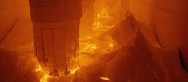 Inside an iron smelter