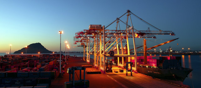 Container cranes at Sulphur Point