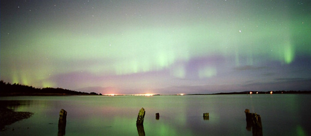 Aurora australis, Bluff Harbour