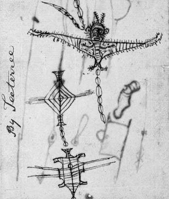 Sketches of Māori kites, 1800s